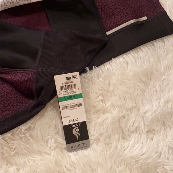 IDEOLOGY Maroon and Black Workout Leggings - Picture 6 of 6